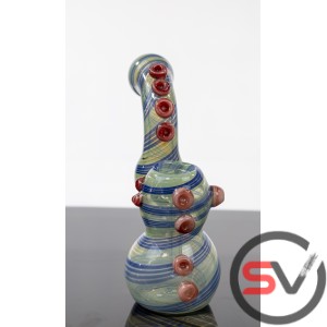 COLORED SWIRL SUCTION BUBBLER 6inch